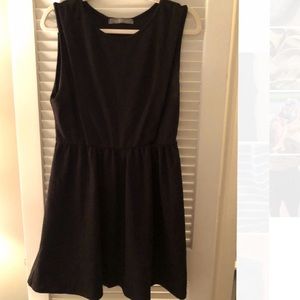 Black peplum dress